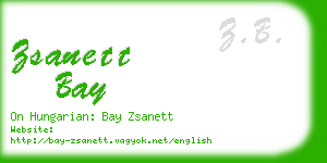 zsanett bay business card